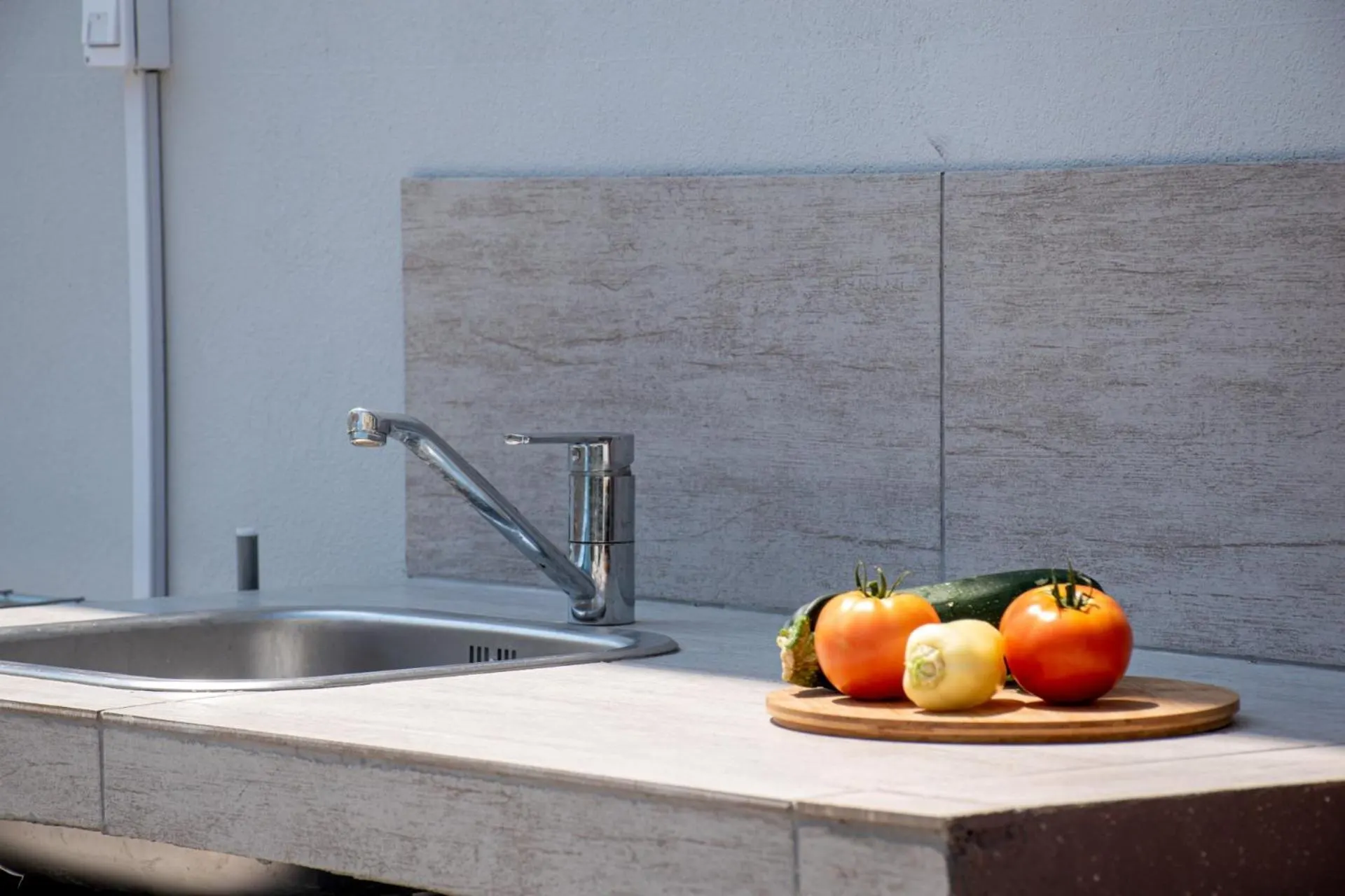 Lavello esterno della cucina sulla terrazza superiore